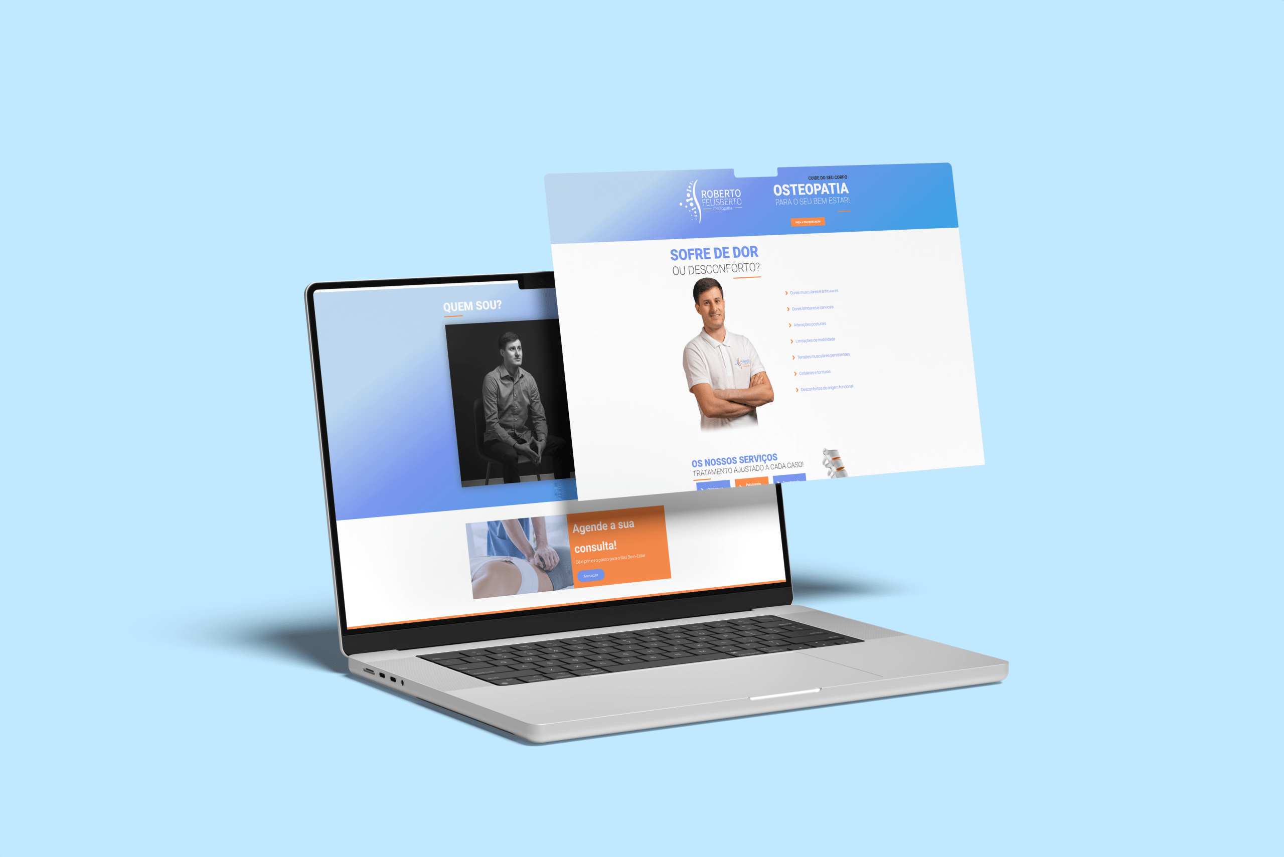 roberto felisberto landing page mockup